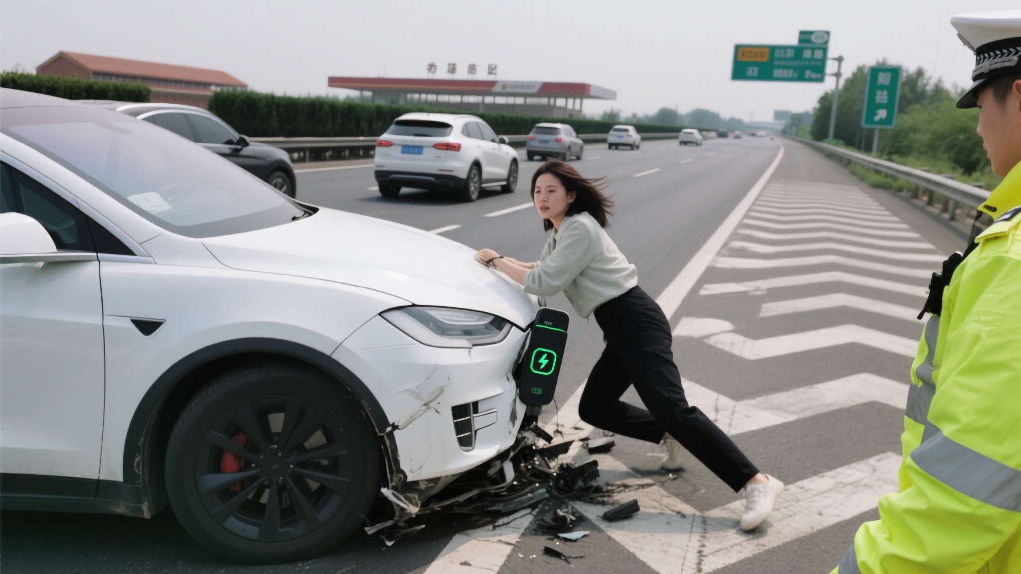 女子高速上被厂家远程锁车